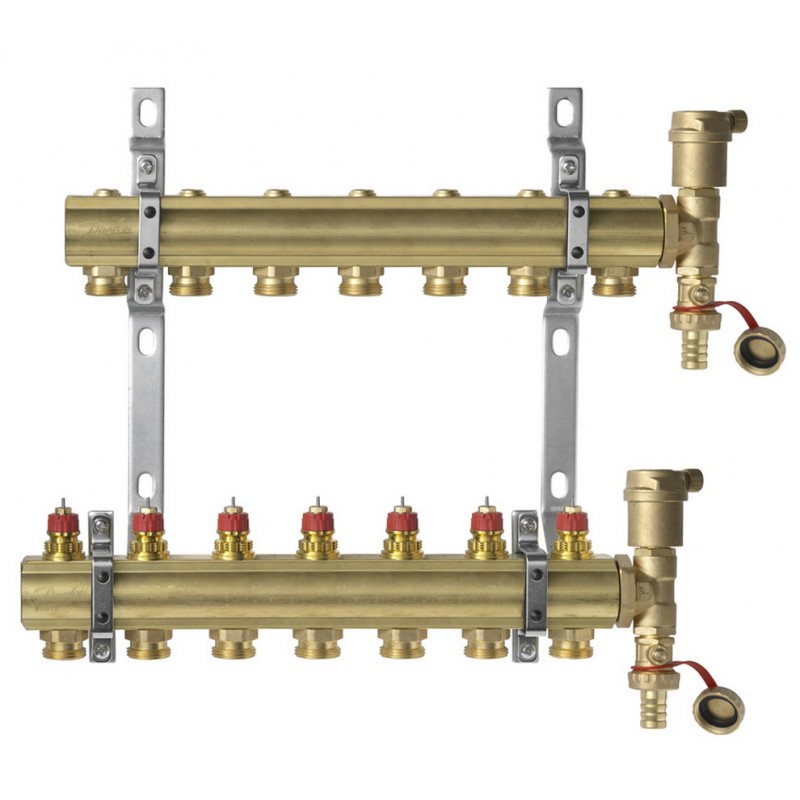 FHF-7 set комплект коллекторов с кронштейном и концевой секцией