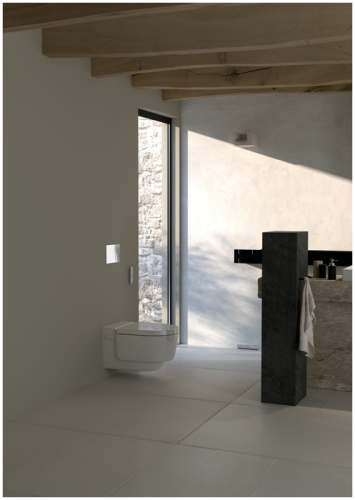 Подвесной унитаз-биде AquaClean Mera Comfort: Керамический унитаз: белый / KeraTect, Декоративная панель: белый, Geberit