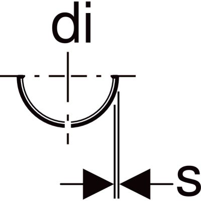 Направляющий опорный желоб, оцинкованный и окрашенный: di=160мм, Geberit