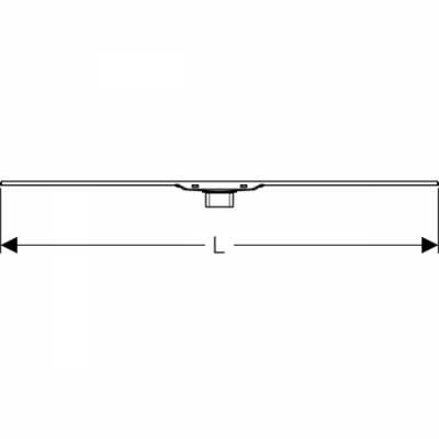 Дренажный канал Geberit CleanLine60: L=30-130см, с покрытием из нержавеющей стали/черная, полированная нержавеющая сталь