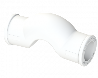 Обводное колено короткое PP Dу 25 - белый, SPL-EmirPlast