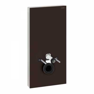 Сантехнический модуль Geberit Monolith Plus для подвесного унитаза, 101 см, передняя обшивка из стекла: стекло, умбра, алюминий