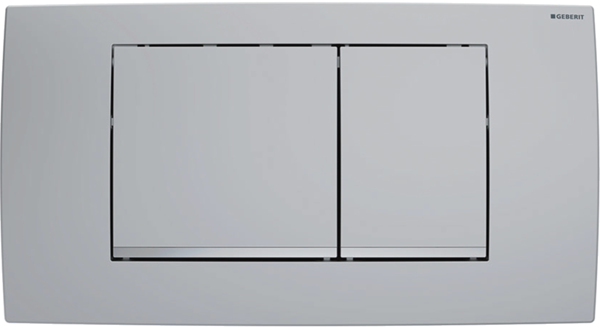 Смывная клавиша Geberit Twinline30, для двойного смыва: матовый хром, глянцевый хром