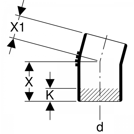 Отвод Silent-db20: 15°, d=135мм, Geberit