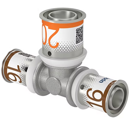 UPONOR S-PRESS PLUS ТРОЙНИК РЕДУКЦИОННЫЙ ЛАТУННЫЙ 16-20-16 '10А