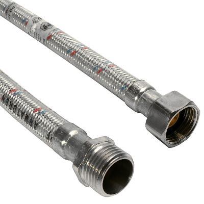 Гибкая подводка для воды в оплетке с ПВХ покрытием 1/2"г/ш-150см