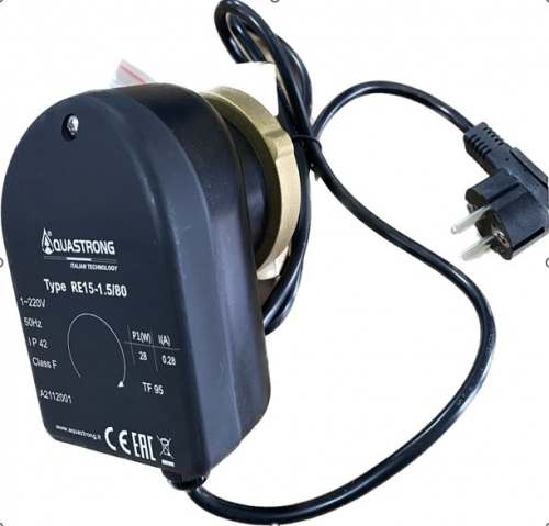 Насос рециркуляции RE 15-1.5/80  28Вт, 220V/50Hz, MAX 1,3м 117л/мин, AQUASTRONG