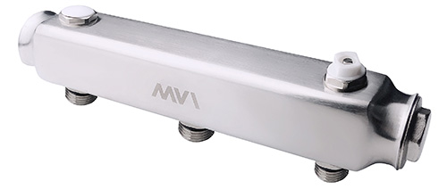 Коллектор из нерж. стали MVI, м/ц расстояние 100мм, 1"x1/2" PN16 5 выходов