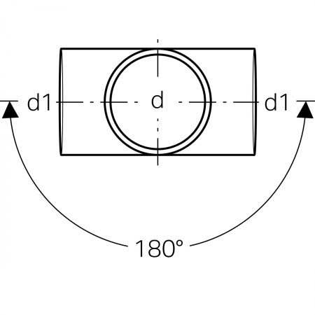 Крестовина со смещенным впуском Silent-db20 88,5°: d=110мм, d1=110мм, Geberit