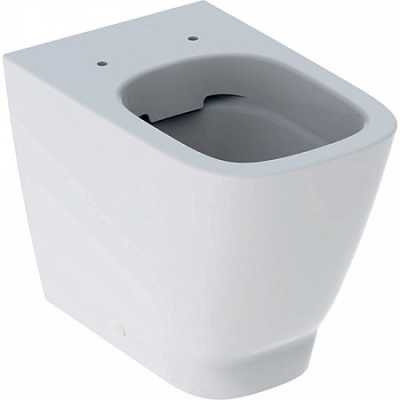 Напольный унитаз Smyle Square, приставной, закрытая форма, Rimfree: T=54см, Белый, Geberit