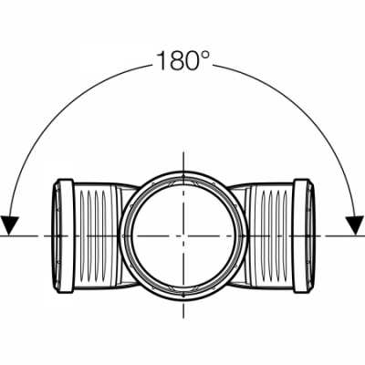 Крестовина Geberit Silent-PP 87,5°: d=125мм, d1=110мм