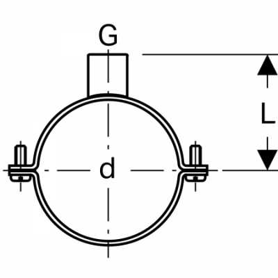 Хомут с соединительной муфтой G 1": di=315мм, G=1дюйм, Geberit