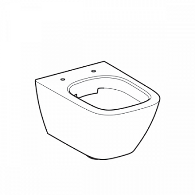 Подвесной унитаз Smyle Square, с укороченным вылетом, закрытая форма, Rimfree, Geberit