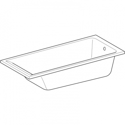 Geberit прямоугольная ванна TAWA, с тонким краем,: L=180см, B=80см