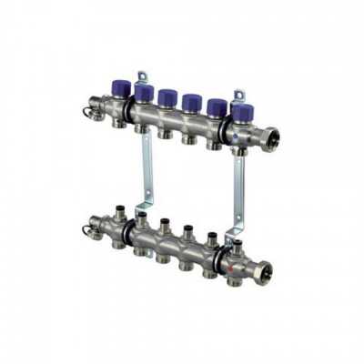 UPONOR ST 1" КОЛЛЕКТОР (C КЛАПАНАМИ) 12 ПЕТЕЛЬ '1А