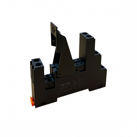 Колодка реле 14F08-E, 8pin на DIN-рейку с пластиковым фиксатором