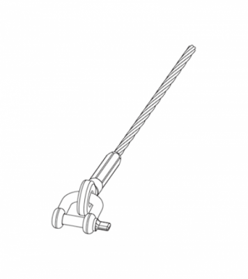 ГРУЗОПОДЪЕМНЫЙ ТРОС Lifting wire D4mm, 10m, safety stop A4