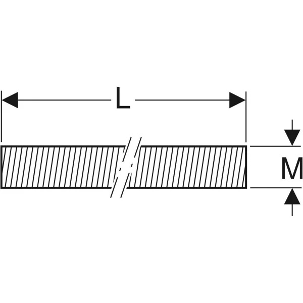 Резьбовая шпилька: M=10мм, L=200см, Geberit