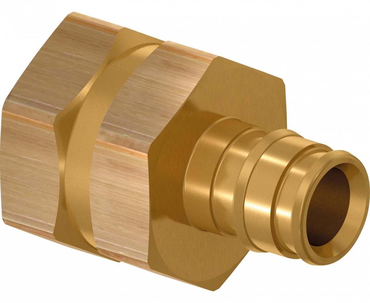 Usystems штуцер с внутренней резьбой латунный для труб PE-Xa 20-Rp1/2"ВР, тип 1 '60Ф