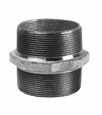 Ниппель шестигранный (Hexagon nipple), R 1 ½", наружная резьба, оцинкованная сталь, Grundfos
