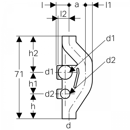 PE Sovent: d=160мм, d1=110мм, d2=75мм, Geberit