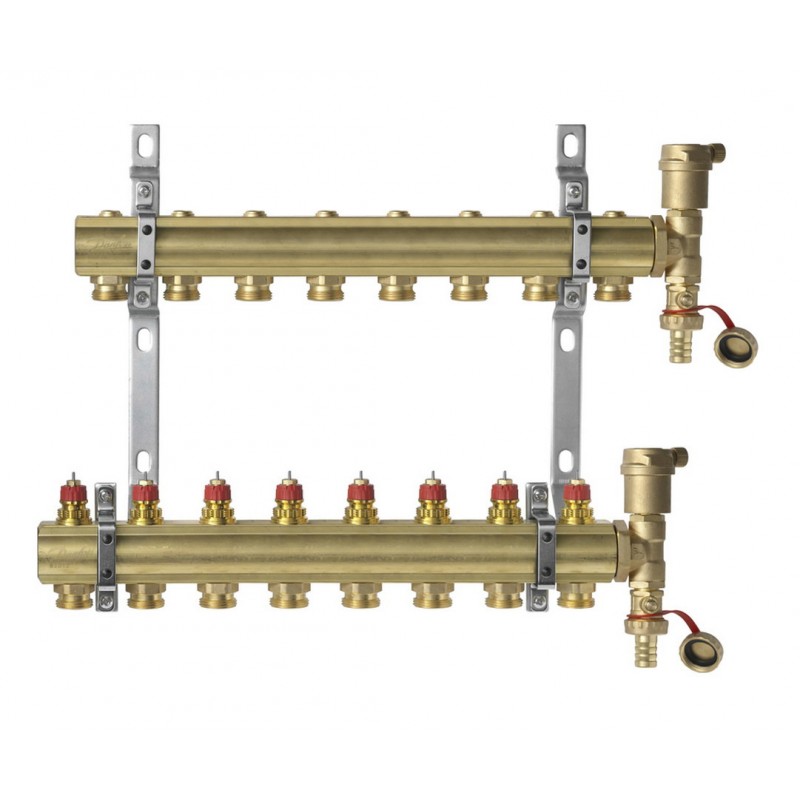 FHF-8 set комплект коллекторов с кронштейном и концевой секцией