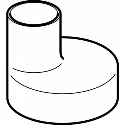 Переход эксцентриковый PE, короткий: d=160мм, d1=140мм, Geberit