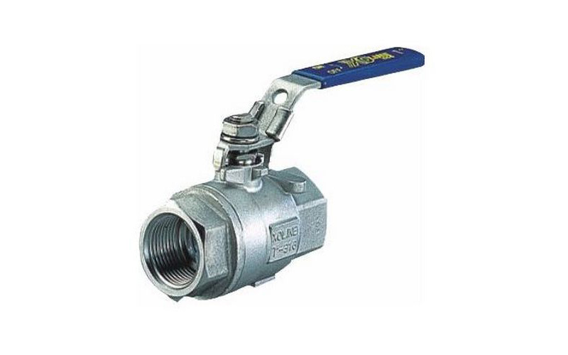 X2777 Шаровый кран резьбовой DN65 PN25; С рукояткой; Корпус - корр.ст. сталь; Шар - корр.ст. сталь AISI316; упл. R-PTFE арм. 15%