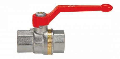 Шаровой полнопроходной кран BVR-R DN25 PN40, Т= 120 °С, внутренняя резьба, рукоятка, корпус-латунь, Ридан