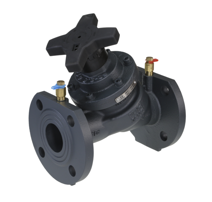 Ручной балансировочный клапан MNF-R DN25 PN16/25, Kvs=17,16 м³/ч, Tmax=150 °С, фланцевый, корпус-чугун, Ридан