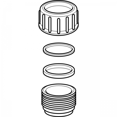 Geberit резьбовая муфта в сборе, из ПНД, d 56 мм