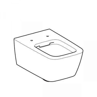 Подвесной унитаз вертикальный смыв iCon Square, закрытая форма, Rimfree: T=54см, Белый, Geberit