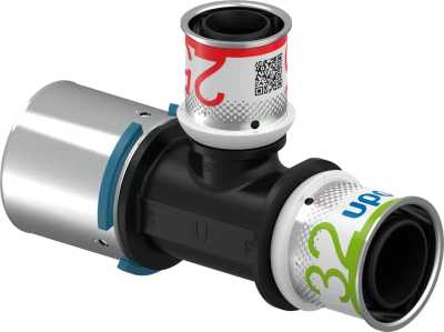 UPONOR S-PRESS ТРОЙНИК РЕДУКЦИОННЫЙ КОМПОЗИЦИОННЫЙ PPSU 40-25-32 '5С