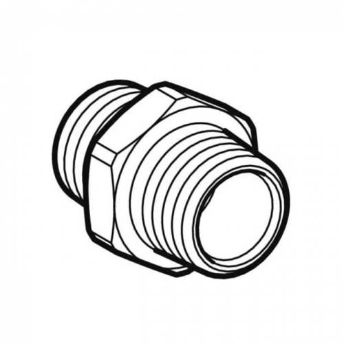 Переходник Geberit с наружной резьбой MF 1/2" и наружной резьбой: CC499K, RMF=1/2", R=3/4"