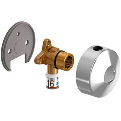 UPONOR S-PRESS PLUS ВОДОРОЗЕТКА С КРАНОМ И ДЕКОРАТИВНОЙ ЧАШКОЙ 16-RP3/4"ВР '20С