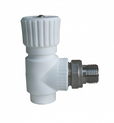 Вентиль PPR радиаторный угловой 20 х 1/2" (Lammin) 100/10