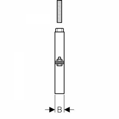 Хомут Pluvia с муфтой M16: 14.8x3см, di=250мм, DN=250, Geberit