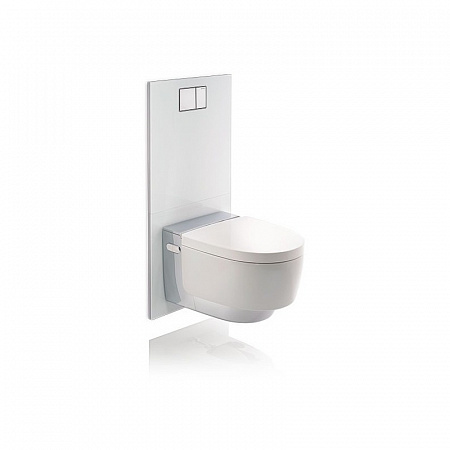 Подвесной унитаз-биде AquaClean Mera Comfort: Керамический унитаз: белый / KeraTect, Декоративная панель: Глянц. хром, Geberit