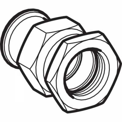 Разъемное соединение Mapress из нержавеющей стали, с внутренней резьбой: d=22мм, Rp=3/4дюйм, Geberit