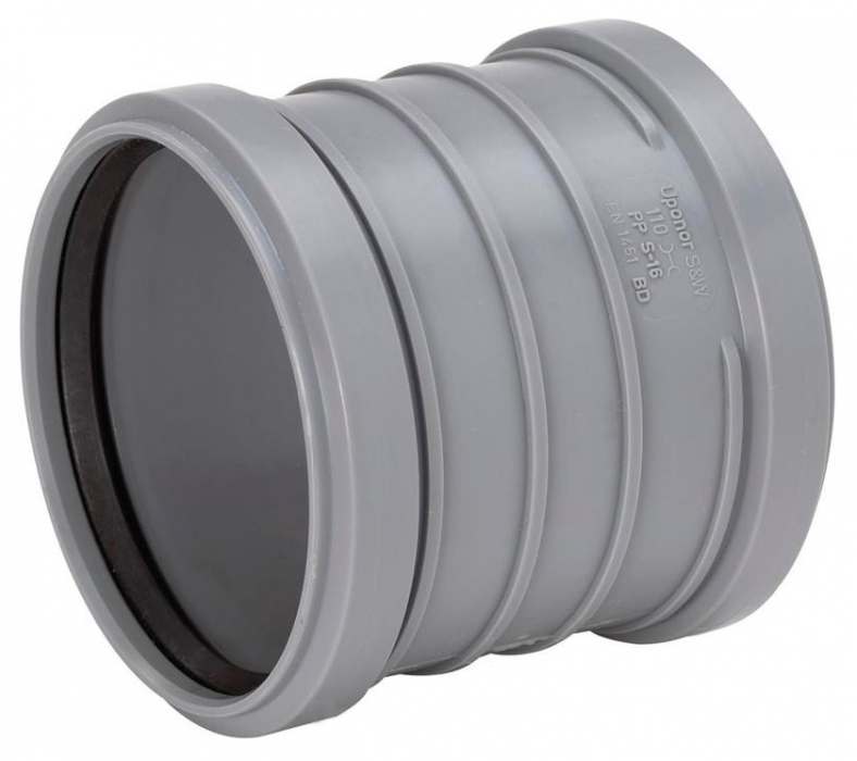 UPONOR МУФТА КАНАЛИЗАЦИОННАЯ С УПОРОМ Д.50ММ СЕРАЯ '30C