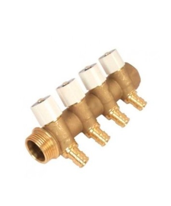 UPONOR Q&E КОЛЛЕКТОР SH 1" НР/ВР С ВЕНТИЛЯМИ, 3X16 Ц/Ц38ММ '1Ф