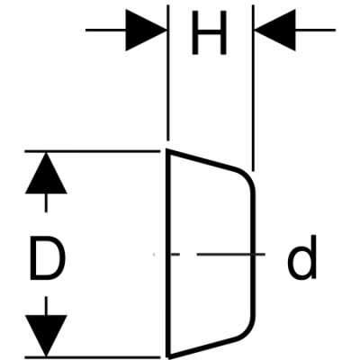 Стенная розетка, глубокая: d=32мм, D=8.5см, H=3.7см, Глянц. хром, Geberit