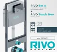 Комплект: Инсталляция для унитаза со сливным баком RIVO Set A + Панель смыва RIVO Touch Neo Хром глянцевый