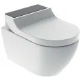 Подвесной унитаз-биде AquaClean Tuma Comfort: Керамический унитаз: белый / KeraTect, Декоративная панель: стекло черное, Geberit