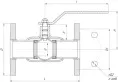 LD Кран шаровый цельносварной, фланцевый, Dn 80, PN 16, полнопроходной с корпусом из стали 20 (КШ.Ц.Ф.080.016.П/П.02)