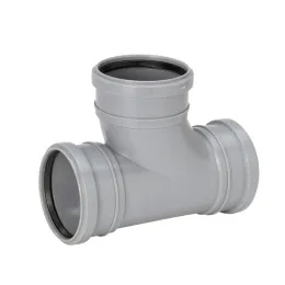 UPONOR ТРОЙНИК КАНАЛИЗАЦИОННЫЙ ТРЕХРАСТРУБНЫЙ ЗАКРУГЛЕННЫЙ Д.110/110ММ 88,5ГР СЕРЫЙ '10C