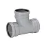 UPONOR ТРОЙНИК КАНАЛИЗАЦИОННЫЙ ТРЕХРАСТРУБНЫЙ ЗАКРУГЛЕННЫЙ Д.110/110ММ 88,5ГР СЕРЫЙ '10C