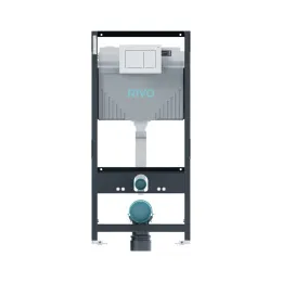 Комплект: Инсталляция для унитаза со сливным баком RIVO Set A + Панель смыва RIVO Touch Line Белый глянцевый