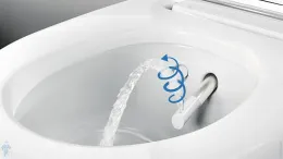 Подвесной унитаз-биде AquaClean Sela: Керамический унитаз: белый / KeraTect, Декоративная панель: белый, Geberit