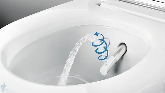 Подвесной унитаз-биде AquaClean Sela: Керамический унитаз: белый / KeraTect, Декоративная панель: белый, Geberit
